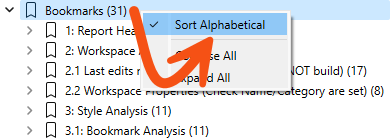 Turning off Sort Alphabetical